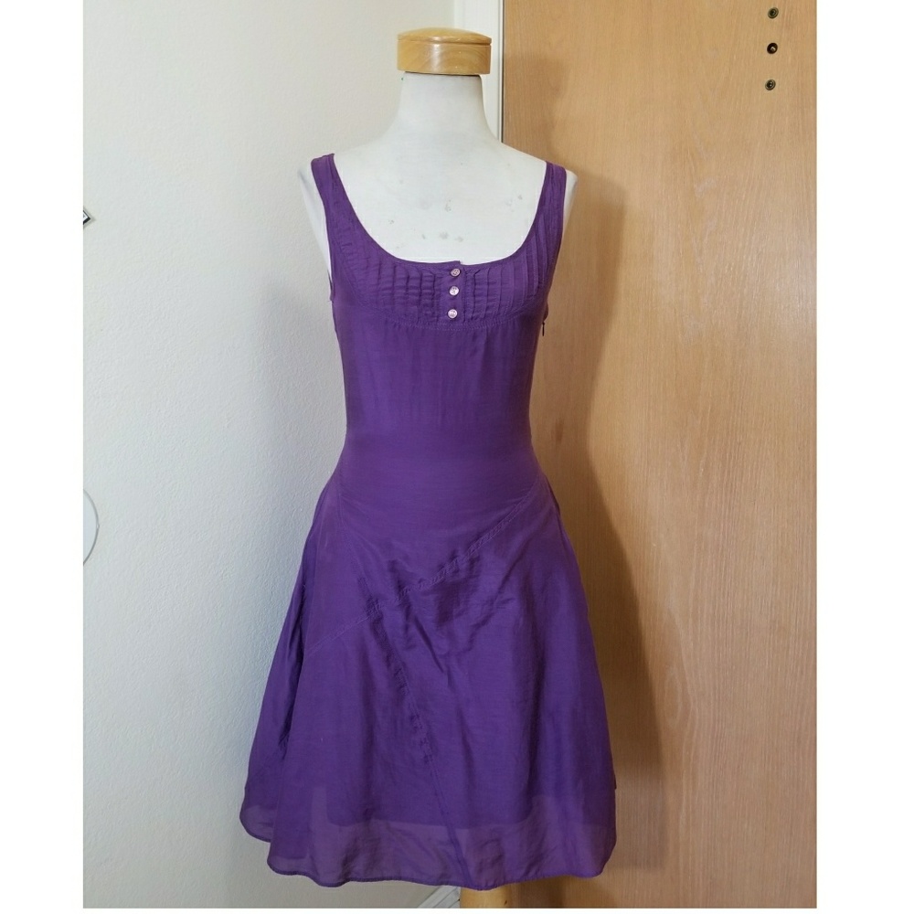 Hugo Boss purple dress.